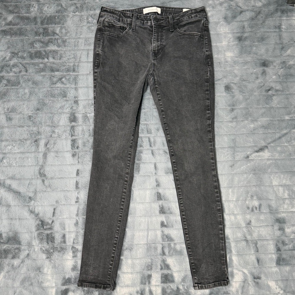 PacSun Stacked Skinny Jeans Mens 29x30 Faded Black Denim Slim Fit Tapered Leg